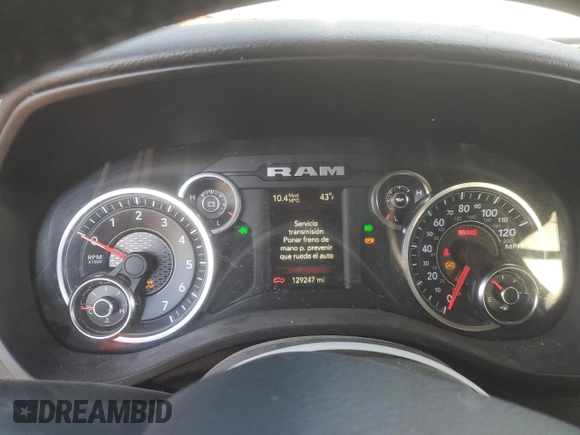 2020 Ram 1500 Big Horn with VIN 1C6RREBT2LN139160, listed as a Copart auction lot 45649495 with 129,247 mi miles and Salvage title. Bid and sale history available at DreamBid. Image 9.