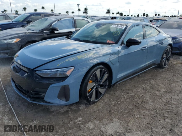 2022 Audi RS e-tron GT z VIN WAUBHBFW4N7901781, wystawiony jako Copart lot #75124364 z przebiegiem 22 581 mil mil oraz Nie do naprawy. Historia ofert i sprzedaży dostępna na DreamBid. Obrazek 1.