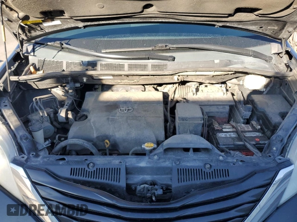 2012 Toyota Sienna LE with VIN 5TDJK3DC9CS038655, listed as a Copart auction lot 46852235 with 193,074 mi miles and Salvage Title. Bid and sale history available at carsss.com. Image 11.