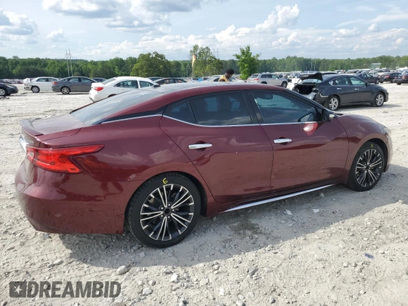 2017 Nissan Maxima Platinum with VIN 1N4AA6AP4HC437645, listed as a Copart auction lot 56557925 with 143,673 mi miles and Salvage title. Bid and sale history available at DreamBid. Image 3.