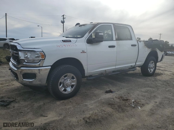 2023 Ram 2500 Tradesman with VIN 3C6UR5CL9PG593056, listed as a Copart auction lot 45478525 with 0 mi miles and Salvage Title. Bid and sale history available at carsss.com. Image 1.