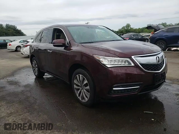 2014 Acura MDX Technology with VIN 5FRYD4H41EB028323, listed as a Copart auction lot 56938365 with Not provided miles and Salvage title. Bid and sale history available at DreamBid. Image 14.