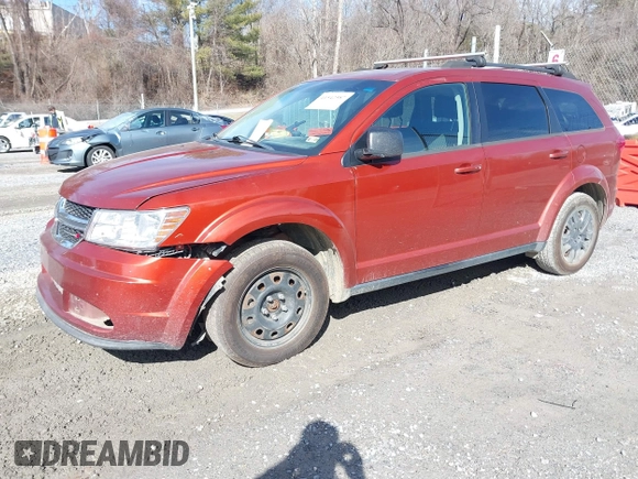 2014 Dodge Journey SE with VIN 3C4PDCAB8ET277669, listed as a IAAI auction lot 41542587 with 158,005 mi miles. Bid and sale history available at carsss.com. Image 2.