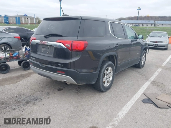 2017 GMC Acadia SLE with VIN 1GKKNRLA5HZ237047, listed as a IAAI auction lot 41907820 with 135,190 mi miles and . Bid and sale history available at DreamBid. Image 4.