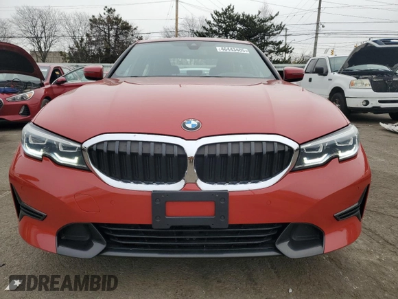 2021 BMW 3 Series 330i xDrive with VIN 3MW5R7J05M8B50200, listed as a Copart auction lot 46443405 with 35,663 mi miles and Salvage title. Bid and sale history available at DreamBid. Image 5.
