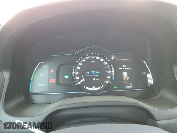 2017 Hyundai Ioniq Limited with VIN KMHC85LC1HU051550, listed as a Copart auction lot 55484925 with 140,752 mi miles and Salvage title. Bid and sale history available at DreamBid. Image 9.