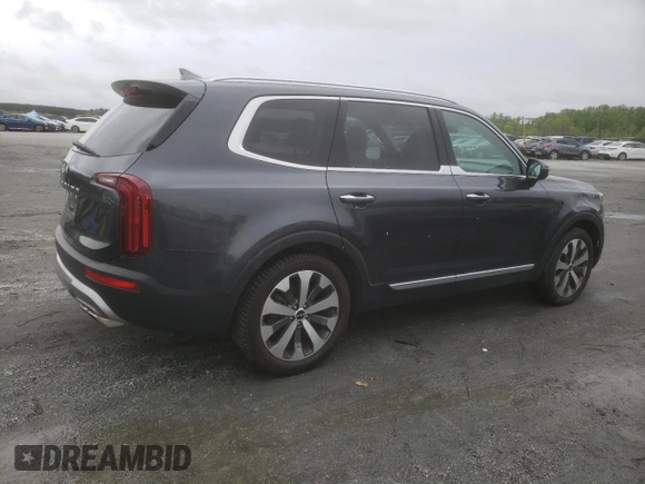 2022 Kia Telluride S with VIN 5XYP6DHC6NG240156, listed as a Copart auction lot 51934575 with 45,940 mi miles and Salvage Title. Bid and sale history available at DreamBid. Image 3.