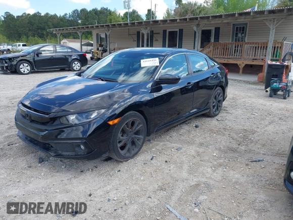 2019 Honda Civic Sedan Sport with VIN 2HGFC2F81KH548051, listed as a IAAI auction lot 41644496 with 118,508 mi miles. Bid and sale history available at carsss.com. Image 17.