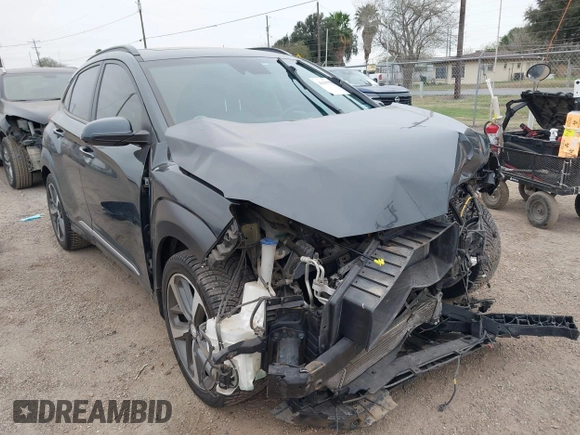 2019 Hyundai Kona Limited with VIN KM8K33A51KU355200, listed as a IAAI auction lot 41577081 with 14,718 mi miles. Bid and sale history available at carsss.com. Image 1.