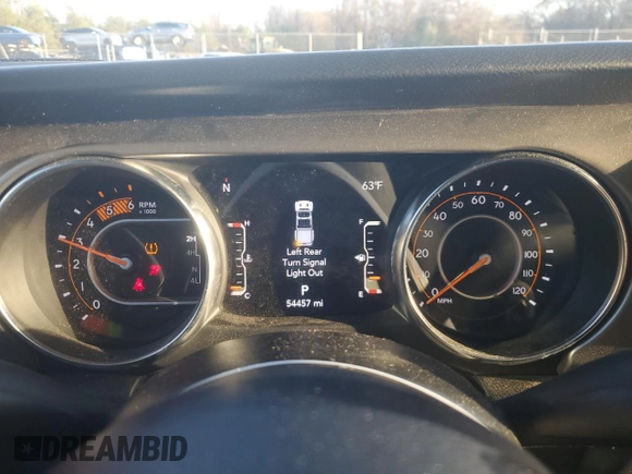 2022 Jeep Gladiator Willys с VIN 1C6JJTAM3NL162559, выставлен на аукционе Copart как лот 82410704 с пробегом 54 457 миль миль и Списание • Salvage title. История ставок и продаж доступна на DreamBid. Изображение 9.