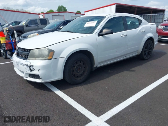 2014 Dodge Avenger SE with VIN 1C3CDZAB5EN189197, listed as a IAAI auction lot 42101613 with Not Provided miles and . Bid and sale history available at DreamBid. Image 2.