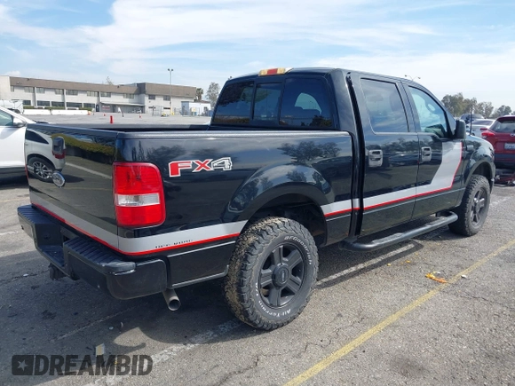 2004 Ford F-150 XLT with VIN 1FTPW14554KD15508, listed as a IAAI auction lot 41809154 with 184,790 mi miles. Bid and sale history available at carsss.com. Image 4.