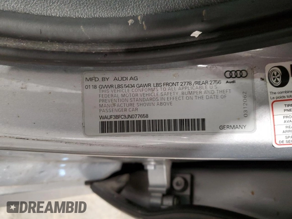 2018 Audi A6 z VIN WAUF3BFC9JN077658, wystawiony jako Copart lot #44328305 z przebiegiem 66 103 mil mil oraz Czysty tytuł • Clean title. Historia ofert i sprzedaży dostępna na DreamBid. Obrazek 13.