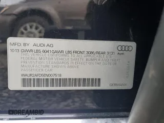 2014 Audi A8 4.0T with VIN WAUR2AFD5EN007518, listed as a Copart auction lot 44523935 with 108,277 mi miles and Salvage title. Bid and sale history available at DreamBid. Image 12.
