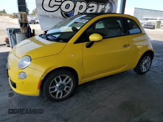 2015 FIAT 500 Pop with VIN 3C3CFFDR7FT550612, listed as a Copart auction lot 59964325 with 111,447 mi miles and Clean title. Bid and sale history available at DreamBid. Image 1.