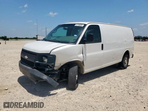 2014 Chevrolet Express Cargo z VIN 1GCZGTBG1E1115142, wystawiony jako Copart lot #61744635 z przebiegiem 192 407 mil mil oraz Czysty tytuł • Clean title. Historia ofert i sprzedaży dostępna na DreamBid. Obrazek 1.