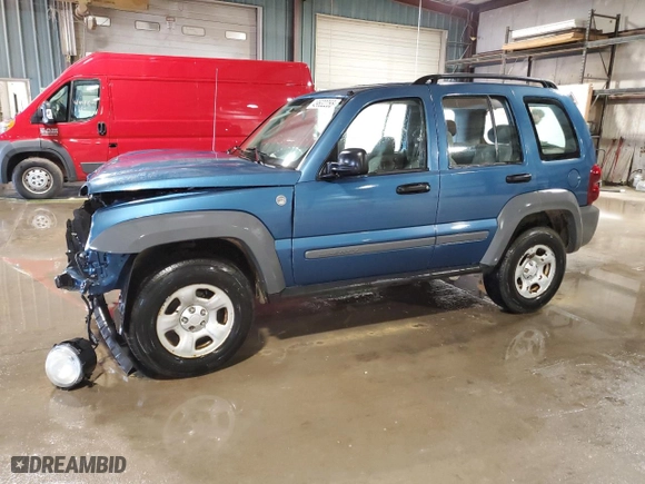 2005 Jeep Liberty Sport with VIN 1J4GL48K15W639747, listed as a Copart auction lot 49632255 with 88,319 mi miles and Salvage Title. Bid and sale history available at carsss.com. Image 1.
