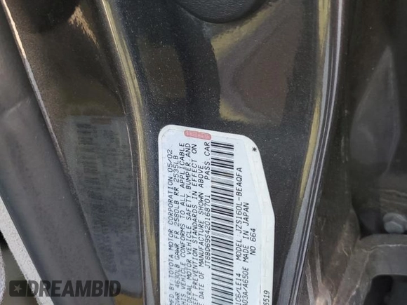 2002 Lexus GS 300 with VIN JT8BD69S420168701, listed as a Copart auction lot 49861315 with Not Provided miles and Salvage Title. Bid and sale history available at DreamBid. Image 13.