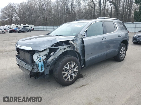 2021 GMC Acadia SLT with VIN 1GKKNML4XMZ126713, listed as a Copart auction lot 51087375 with 53,266 mi miles and Salvage Title. Bid and sale history available at DreamBid. Image 1.