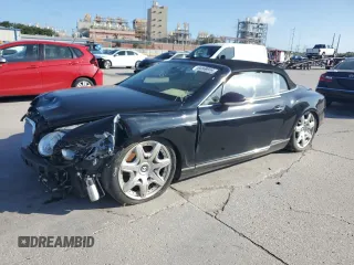 2008 Bentley Continental GT with VIN SCBDR33W58C057347, listed as a Copart auction lot 64306375 with Not provided miles and Salvage title. Bid and sale history available at DreamBid. Image 1.