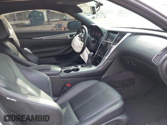 2018 Infiniti Q60 Luxe with VIN JN1EV7EK3JM343134, listed as a IAAI auction lot 41795601 with 61,826 mi miles and . Bid and sale history available at carsss.com. Image 5.
