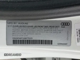 2018 Audi A7 Premium Plus with VIN WAUW3AFC9JN075029, listed as a Copart auction lot 48220215 with 118,740 mi miles and Salvage Title. Bid and sale history available at carsss.com. Image 14.