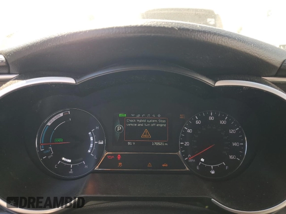 2016 Kia Optima Hybrid EX with VIN KNAGN4AD7G5097975, listed as a Copart auction lot 68545594 with 170,521 mi miles and Clean Title. Bid and sale history available at carsss.com. Image 9.