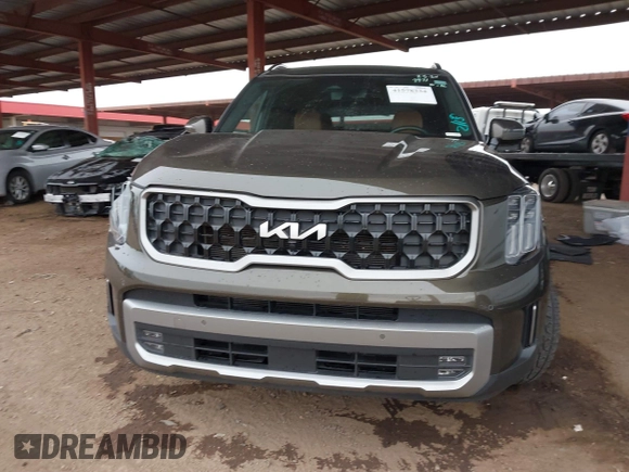 2023 Kia Telluride SX Prestige X-Line with VIN 5XYP5DGC5PG407971, listed as a IAAI auction lot 41578334 with 50,481 mi miles and . Bid and sale history available at DreamBid. Image 12.