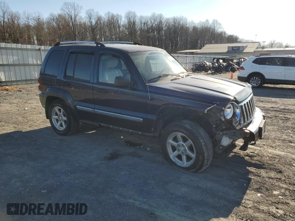 2007 Jeep Liberty Limited with VIN 1J4GL58K47W648130, listed as a Copart auction lot 48607455 with 167,853 mi miles and Salvage Title. Bid and sale history available at DreamBid. Image 4.