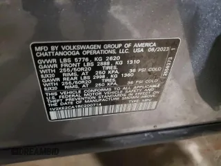 2024 Volkswagen Atlas SE z VIN 1V2KE2CA1RC200714, wystawiony jako Copart lot #43187725 z przebiegiem Nie podano mil oraz Szkoda całkowita • Salvage title. Historia ofert i sprzedaży dostępna na DreamBid. Obrazek 13.