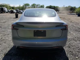 2025 Tesla Model 3 Long Range with VIN 5YJ3E1EA7SF994768, listed as a Copart auction lot 57649615 with 611 mi miles and Salvage title. Bid and sale history available at DreamBid. Image 6.