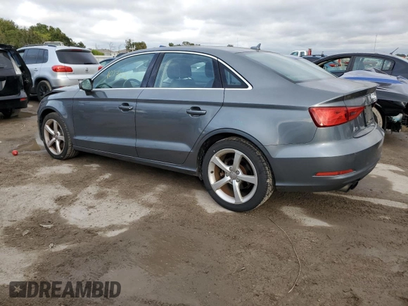 2015 Audi A3 1.8T Premium with VIN WAUACGFF9F1011532, listed as a Copart auction lot 76002993 with 107,342 mi miles. Bid and sale history available at carsss.com. Image 2.