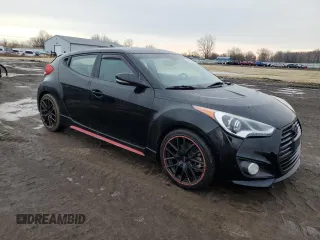 2015 Hyundai Veloster Turbo with VIN KMHTC6AE3FU244319, listed as a Copart auction lot 46978835 with 103,282 mi miles and Salvage Title. Bid and sale history available at carsss.com. Image 4.
