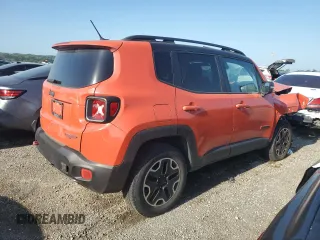 2016 Jeep Renegade Trailhawk with VIN ZACCJBCT5GPD16946, listed as a Copart auction lot 58856285 with Not provided miles and Salvage title. Bid and sale history available at DreamBid. Image 3.