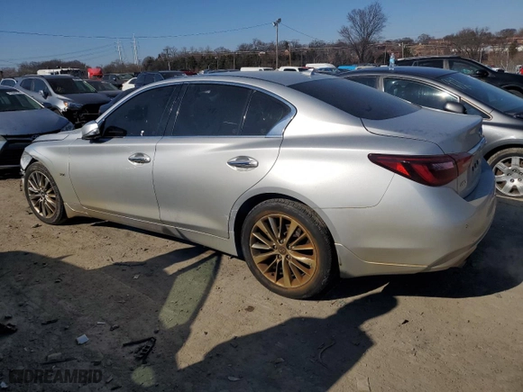 2018 Infiniti Q50 3.0t SPORT with VIN JN1EV7AR1JM435538, listed as a Copart auction lot 47391245 with 46,601 mi miles and Salvage Title. Bid and sale history available at carsss.com. Image 2.