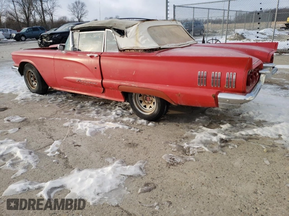 1960 Ford Thunderbird with VIN 0Y73Y100324, listed as a Copart auction lot 87233584 with 15,301 mi miles and Clean Title. Bid and sale history available at DreamBid. Image 2.