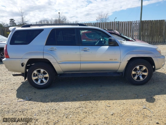 2005 Toyota 4Runner SR5 with VIN JTEBU14R750071095, listed as a IAAI auction lot 41803407 with 266,032 mi miles. Bid and sale history available at carsss.com. Image 6.