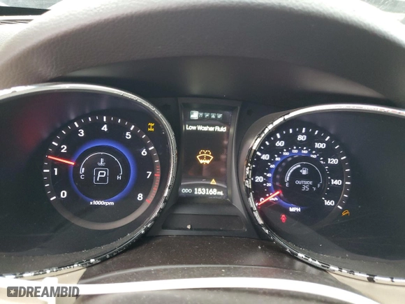 2013 Hyundai Santa Fe Premium with VIN 5XYZUDLB3DG102246, listed as a Copart auction lot 43175065 with 153,168 mi miles and Salvage Title. Bid and sale history available at carsss.com. Image 9.