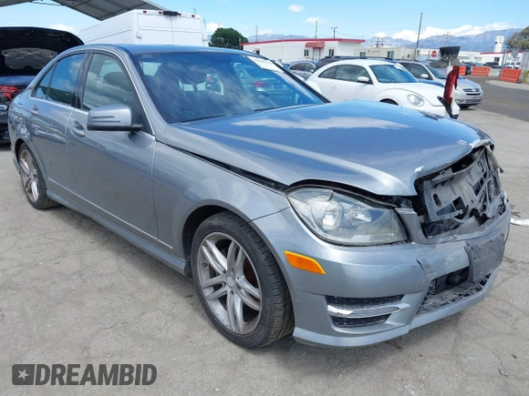 2014 Mercedes-Benz C-Class C 250 Sport with VIN WDDGF4HB3EG201759, listed as a IAAI auction lot 41828314 with 111,161 mi miles. Bid and sale history available at carsss.com. Image 1.