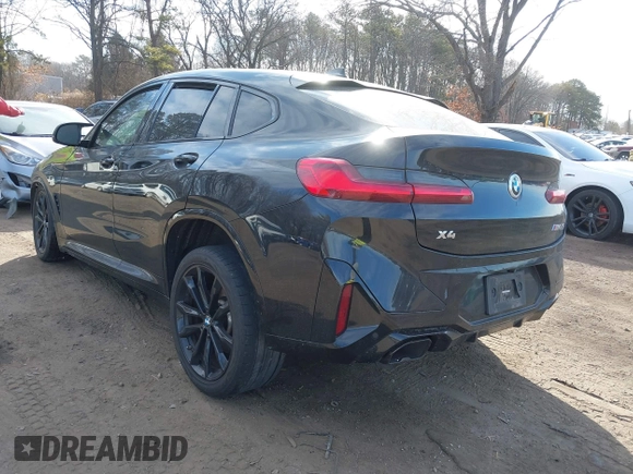 2022 BMW X4 M40i with VIN 5UX43DT0XN9L33898, listed as a IAAI auction lot 41642374 with 8 mi miles and . Bid and sale history available at DreamBid. Image 3.