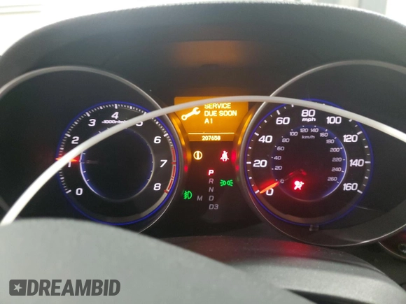 2008 Acura MDX Tech Pkg with VIN 2HNYD28368H511327, listed as a Copart auction lot 49407205 with 207,658 mi miles and Salvage Title. Bid and sale history available at carsss.com. Image 9.