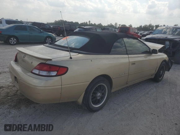 2001 Toyota Solara SE z VIN 2T1FF28P41C475759, wystawiony jako Copart lot #72155284 z przebiegiem Nie podano mil oraz Szkoda całkowita • Salvage title. Historia ofert i sprzedaży dostępna na DreamBid. Obrazek 3.