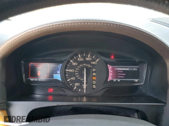 2013 Lincoln MKX with VIN 2LMDJ8JKXDBL23280, listed as a Copart auction lot 60703924 with 150,140 mi miles and Salvage Title. Bid and sale history available at DreamBid. Image 9.