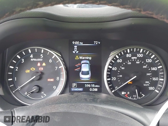 2021 Infiniti Q50 Red Sport 400 with VIN JN1FV7DR2MM880505, listed as a IAAI auction lot 42377058 with 59,618 mi miles and . Bid and sale history available at DreamBid. Image 7.