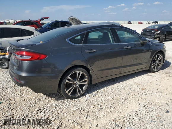 2019 Ford Fusion Titanium with VIN 3FA6P0D98KR141499, listed as a Copart auction lot 49250385 with 0 mi miles and Clean Title. Bid and sale history available at carsss.com. Image 3.