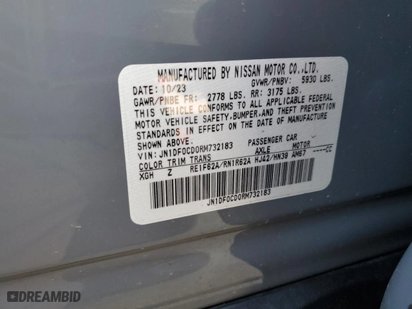 2024 Nissan ARIYA PLATINUM+ with VIN JN1DF0CD0RM732183, listed as a Copart auction lot 60838824 with 519 mi miles and Salvage Title. Bid and sale history available at carsss.com. Image 14.