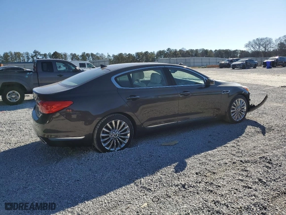 2015 Kia K900 Luxury with VIN KNALW4D40F6017206, listed as a Copart auction lot 88094845 with 50,653 mi miles and Salvage Title. Bid and sale history available at carsss.com. Image 3.