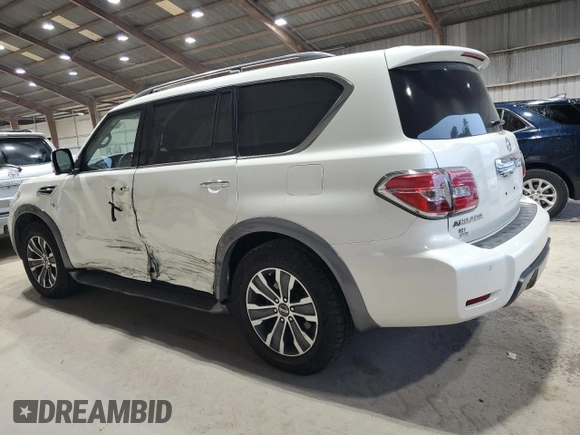 2019 Nissan Armada SL z VIN JN8AY2ND7KX008129, wystawiony jako Copart lot #57850435 z przebiegiem Nie podano mil oraz Szkoda całkowita • Salvage title. Historia ofert i sprzedaży dostępna na DreamBid. Obrazek 2.