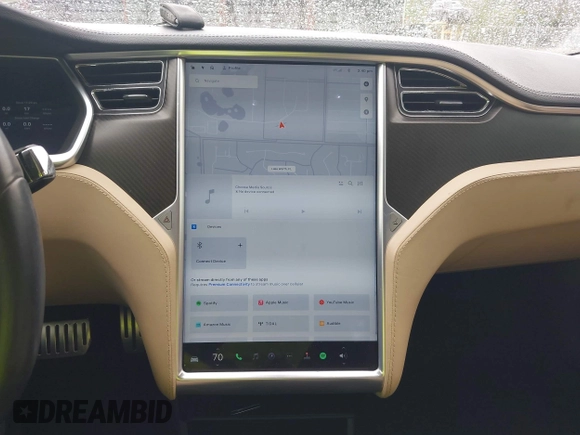 2013 Tesla Model S Performance with VIN 5YJSA1DP9DFP04076, listed as a IAAI auction lot 42185465 with 179,640 mi miles and . Bid and sale history available at DreamBid. Image 18.