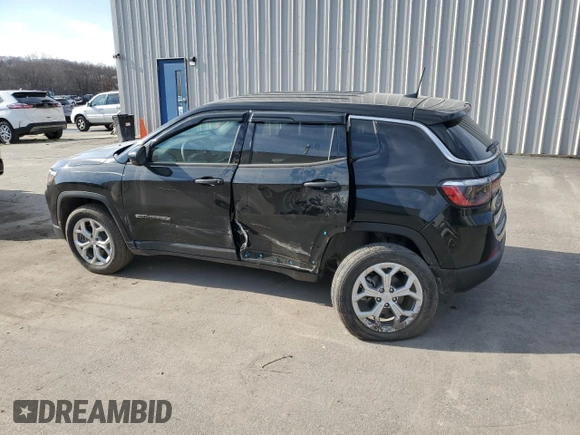2024 Jeep Compass Sport z VIN 3C4NJDAN9RT171267, wystawiony jako Copart lot #49379715 z przebiegiem 3 194 mil mil oraz Szkoda całkowita • Salvage title. Historia ofert i sprzedaży dostępna na DreamBid. Obrazek 2.